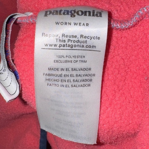 Patagonia Synchilla SNAP-T Fleece Pullover Size Girls XXL 16/18 Ladies Medium - Picture 7 of 8